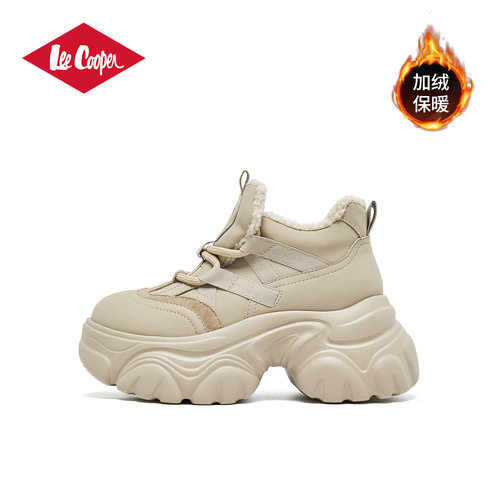 【孟子义同款系列】LeeCooper厚底老爹鞋女2025冬运动加绒休闲鞋