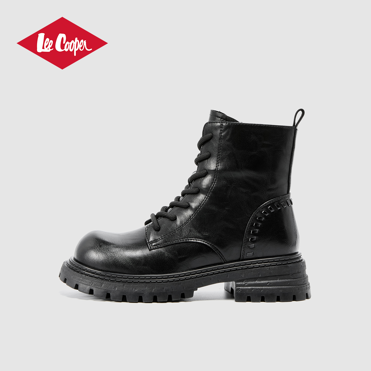 Lee Cooper英伦炸街松糕甜酷系带马丁靴2025冬新款潮流厚底短靴女