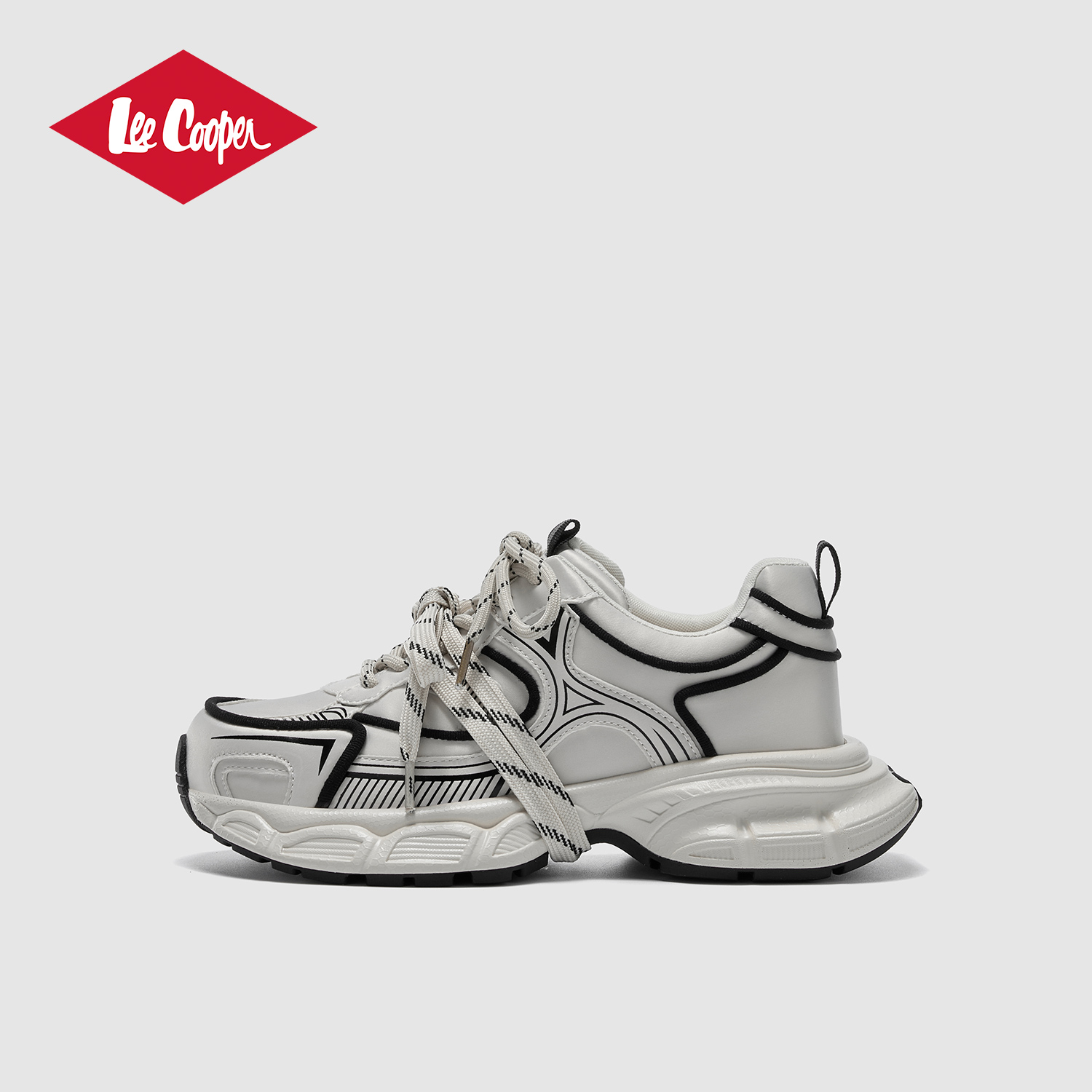 Lee Cooper港风老爹鞋女2026新款春季透气网面运动鞋厚底休闲潮鞋