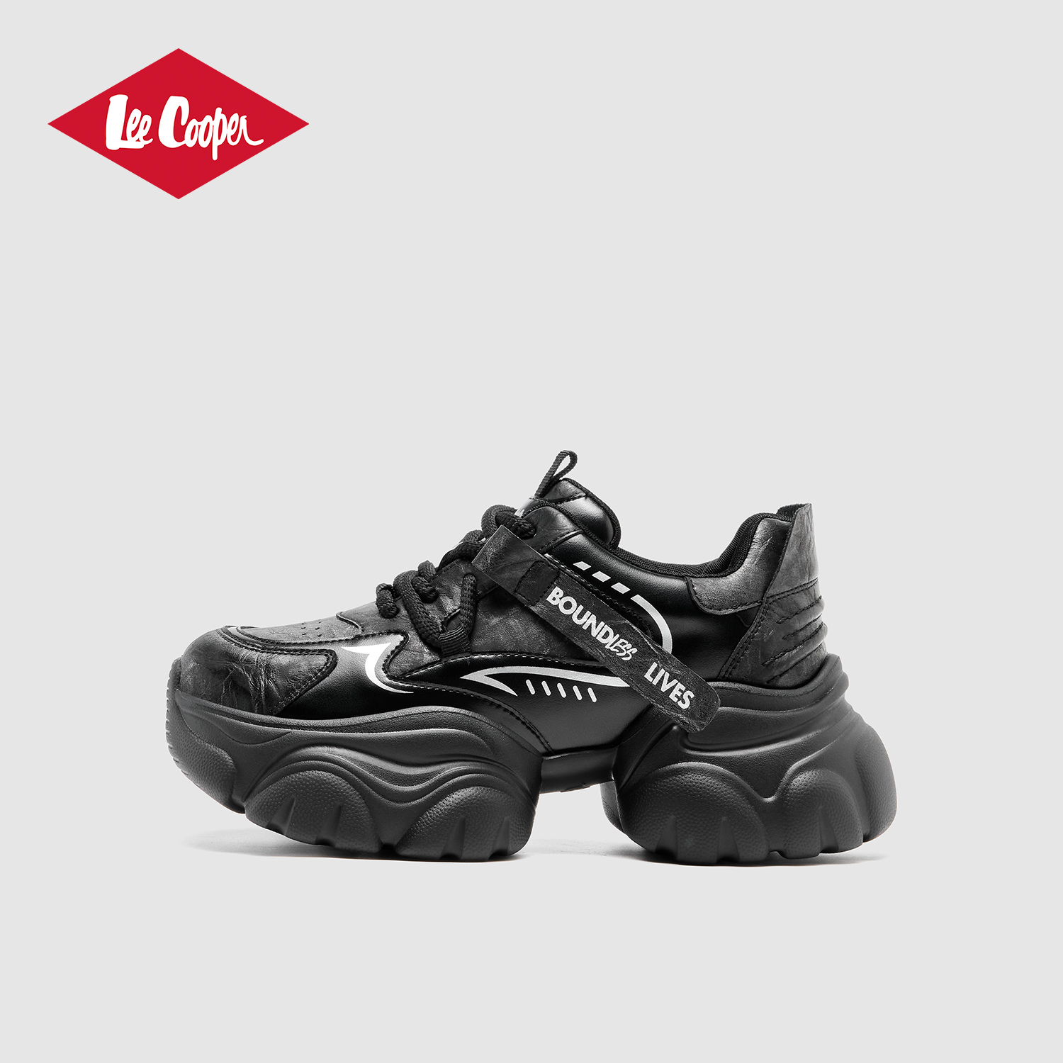Lee Cooper黑武士老爹鞋女2026新款春季学生休闲厚底增高运动鞋