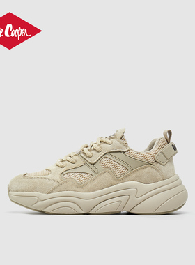 Lee Cooper老爹鞋女2026春季时尚百搭软底厚底增高情侣休闲运动鞋