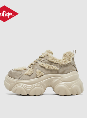 LeeCooper【孟子义同款系列】老爹鞋女2025冬厚底加绒保暖休闲鞋