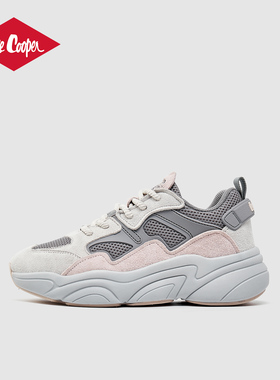 Lee Cooper老爹鞋女2026春季时尚百搭软底厚底增高情侣休闲运动鞋