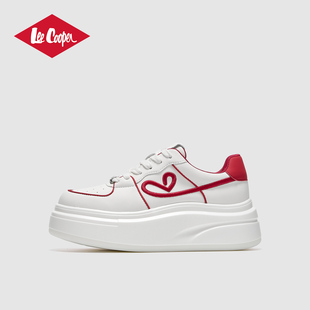 【k姐推荐】LeeCooper厚底小白鞋女款2026春季新款软底休闲板鞋女