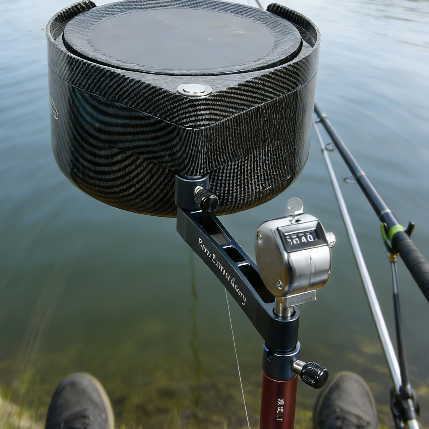 食盆过桥铝镁合金钓椅钓箱配件饵盒加长架杆饵盘架延长臂稳固灯架