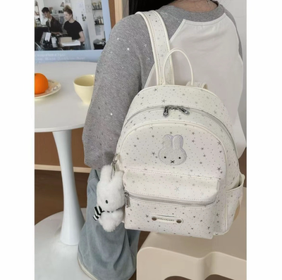 小众星星双肩包包女大学生书包