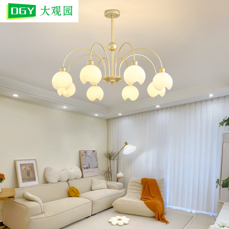 大观园现代吊灯法式奶油风间L535灯餐厅客厅主卧房卧室简约现代灯,家装灯饰光源,卧室/书房吊灯,淘宝优惠券,粉丝福利购,淘宝优惠卷