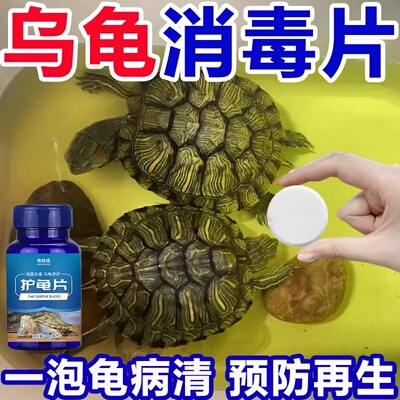 护龟片乌龟消毒片专治腐皮烂甲白眼病厌食净化水质杀菌乌龟通用