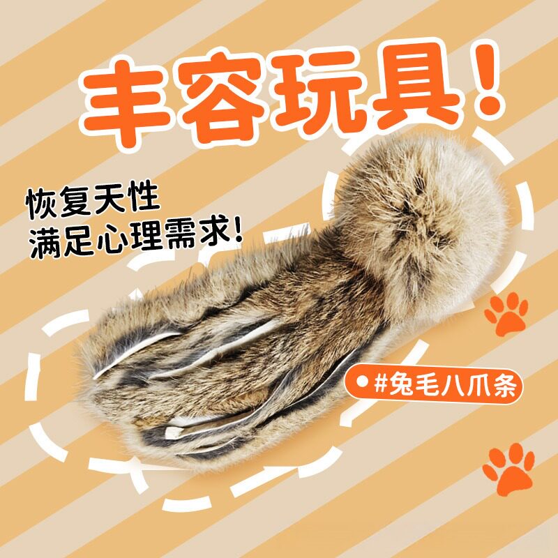 兔毛八爪鱼猫咪丰容玩具自嗨解闷图片