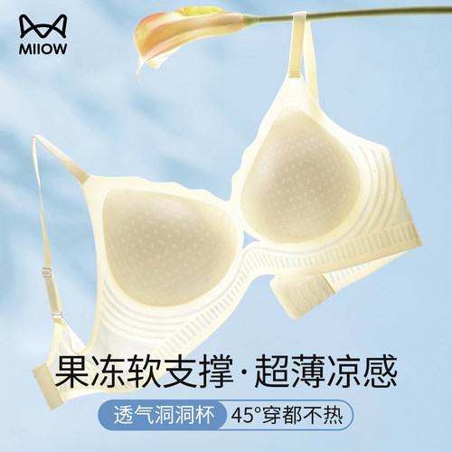 猫人无钢圈聚拢上托内衣女