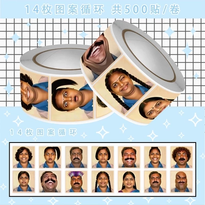 印度人头像卷卷贴趣味印度头像