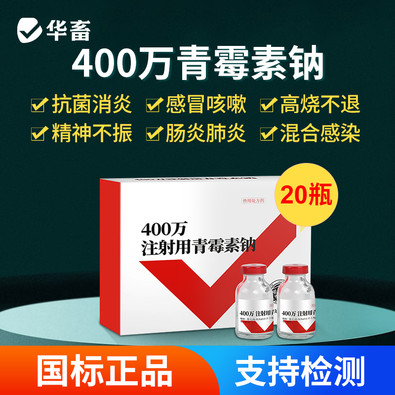 华畜药青霉素兽用400万单位消炎