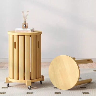 XNQ收纳叠叠合乐板木凳实木绢凳子家用可叠放组凳圆凳客厅餐桌凳