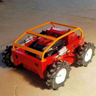 果园机边坡除草机小型油碎草机轮式草修坪剪WVS远程遥汽控履带割