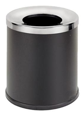 GX桶-1GPX-177A77A无酒盖12L不锈钢P黑色家用房间桶垃圾圆形斜口