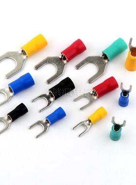 665-线欧式SV1.253.5接端子叉型端子U型Y形冷压端子绝预缘端子线