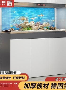 轻奢鱼缸柜缸底鱼柜轻奢客厅地柜鱼缸架隔断水族箱AL100060柜子鱼