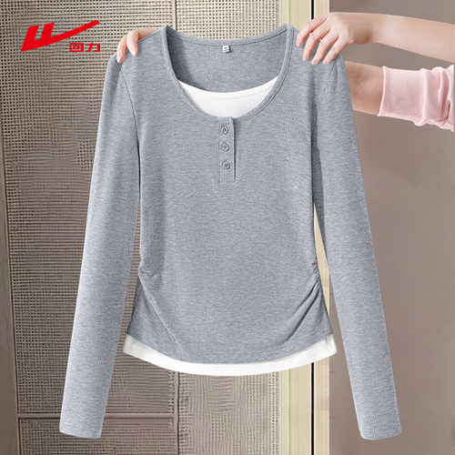 回力假两件打底衫女2026新款