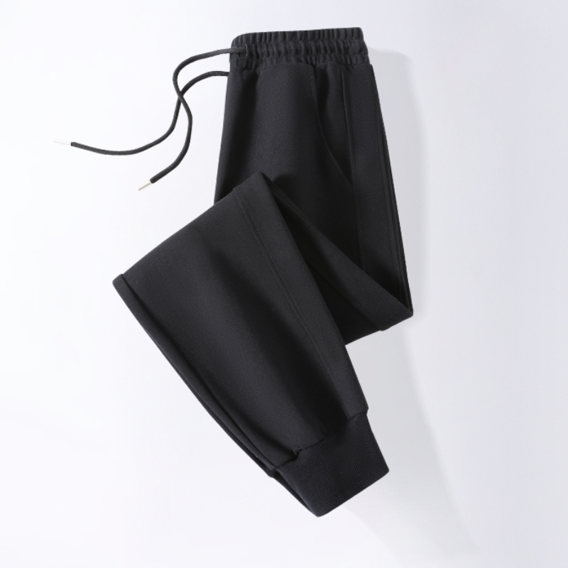 回力黑色加绒裤子羊羔绒运动裤