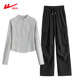 裤 回力速干长袖 户外工装 女2026春夏秋新款 穿搭两件套 t恤运动套装