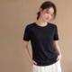 宽松纯棉内搭上衣半袖 回力黑色短袖 大码 打底衫 女t恤2026新款 夏季