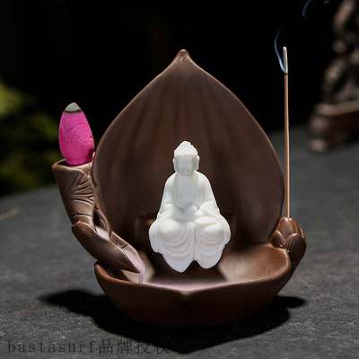 Purple sand backflow incense burner ornaments Zhaocai home