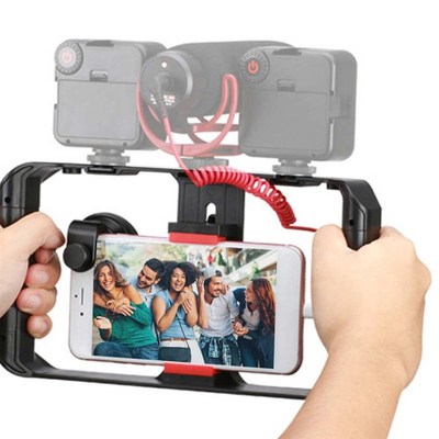 Universal Video Phone Cage Stabilizer Filmmaking Rig Dual H