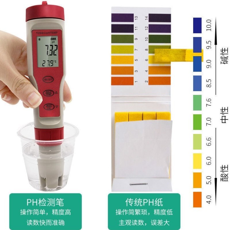 热销TDS/PH/EC三合一水质量测试计水质检测仪电导率笔pH测试笔