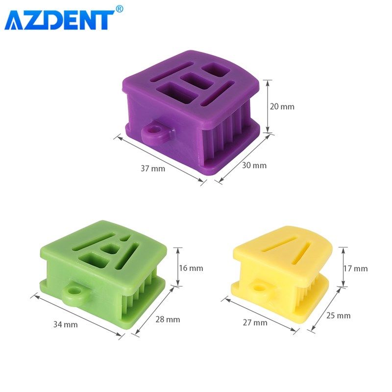 AZDENT 3 Sizes Dental Occlusal Pad Rubber Bite Opener Blocks