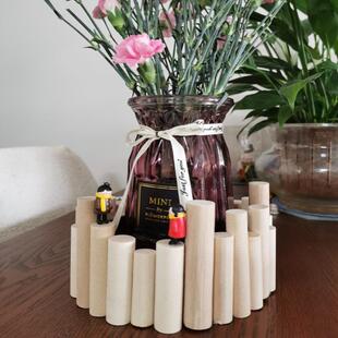 桦木圆棒料圆柱料diy下脚料边角料佛珠实木雕刻原料木头原木料