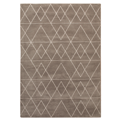 现代美式地毯 卡其色几何条纹 简约北欧风格卧室客厅茶几地垫定制