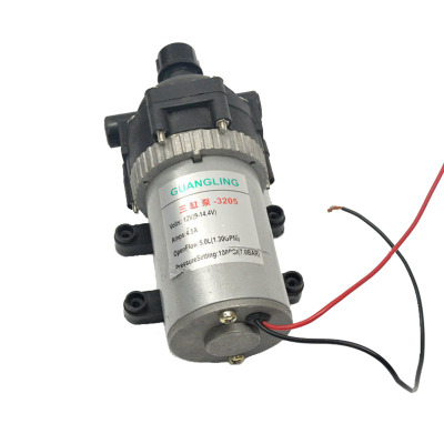 12V马达电动喷雾器配件高压2600 3205隔膜水泵三缸智能内回流泵
