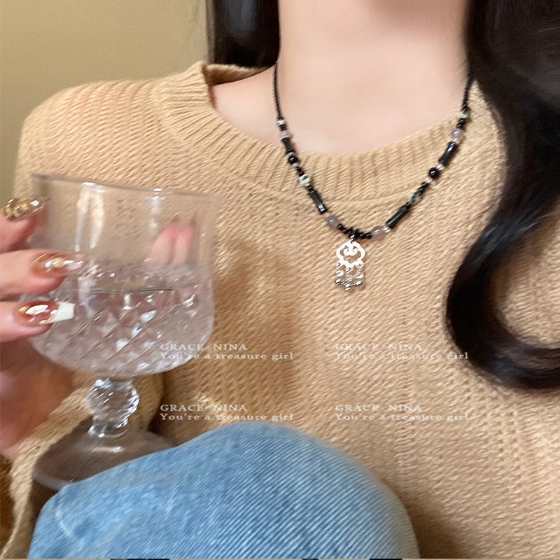 新品Explosion Beaded Clavicle Chain Luxury Niche Design Sens