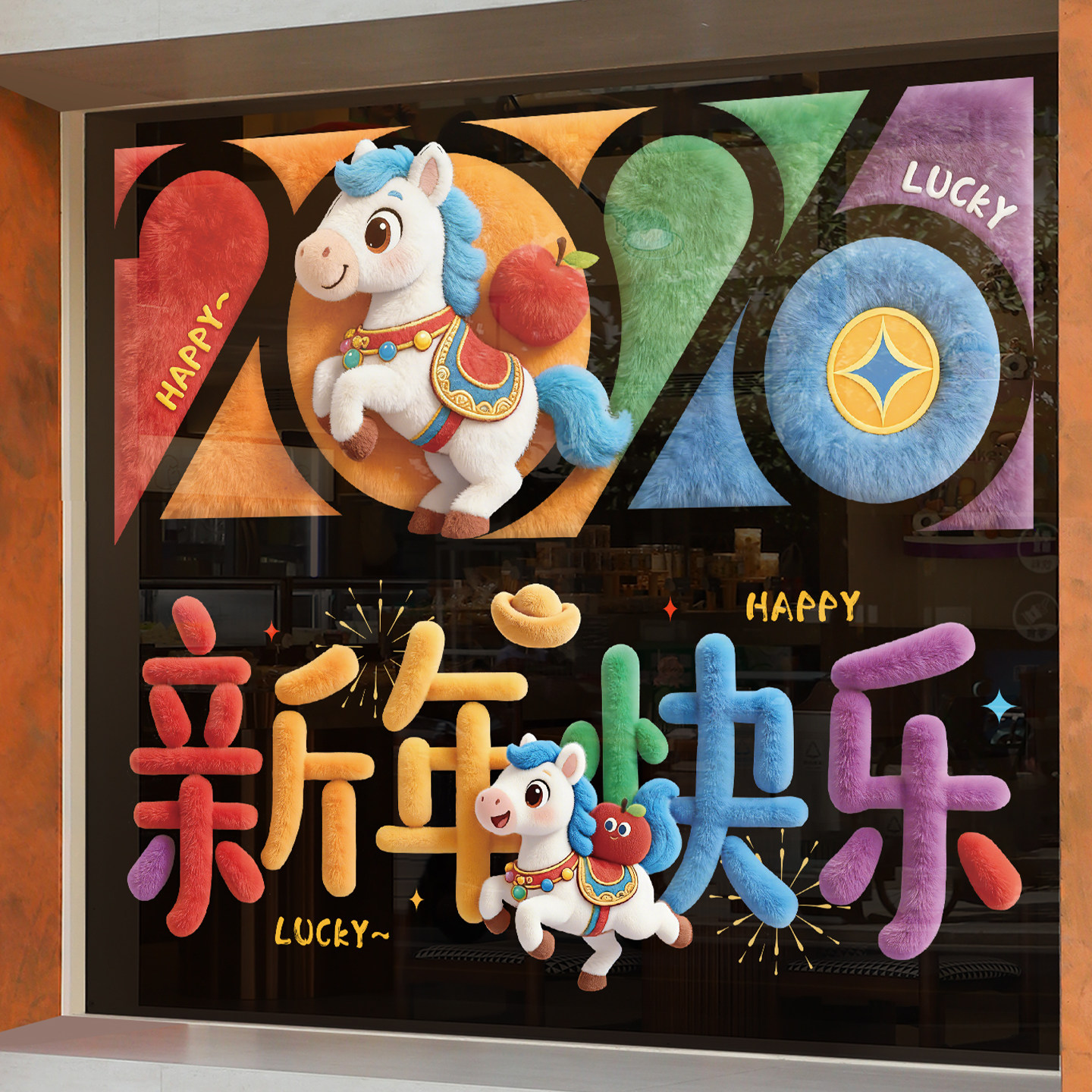 窗贴2026新款窗花新年装饰马年静电玻璃贴纸元旦春节布置场景,节庆用品/礼品,福字/窗花/窗贴,淘宝优惠券,粉丝福利购,淘宝优惠卷