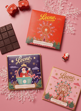 【吃货小分队专属】Leone蕾欧娜黑巧克力排块70g 赠精美圣诞封套
