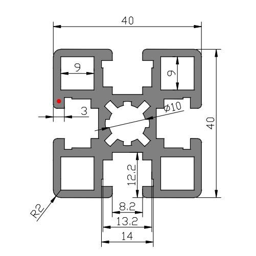 新款直销工业铝型材现货4040HD国标铝合金型材6063-T5银白氧化