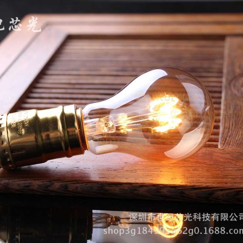 新款直销爱迪生led复古调光灯泡e27e14螺口软灯丝创意仿钨丝球泡