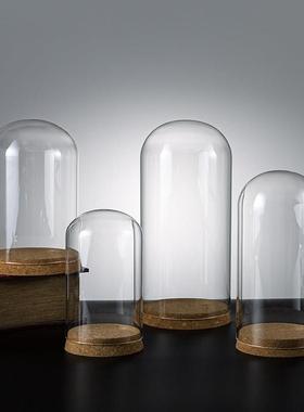 新款直销永生花玻璃罩防尘罩工艺品diy摆件软木塞微景观礼物玻璃