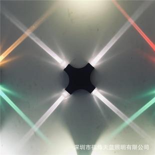 直銷led十字星光防水壁燈室內(nèi)戶外家居通用外墻陽臺背景墻裝 新款