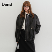 Dunst 24H同款 中性宽松剪裁复古机能风皮夹克外套UDJU5C104