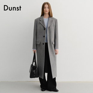 Dunst2025冬季 中性风单排三粒扣山羊绒大衣外套UDCO4D121 新品