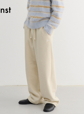 Dunst2025冬季新品卫裤中性简约圈圈呢宽松阔腿休闲裤UDPA5D122