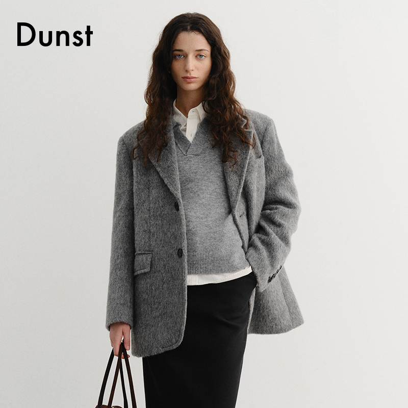 中性羊毛西装大衣外套Dunst