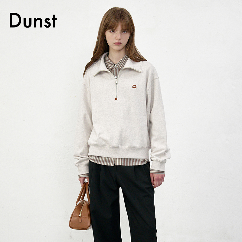 Dunst中性风半拉链卫衣