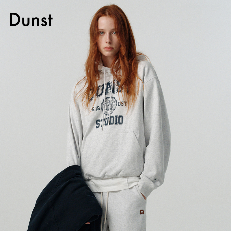 Dunst2025新品中性美式学院风连帽卫衣百搭复古潮牌UDTS5A114