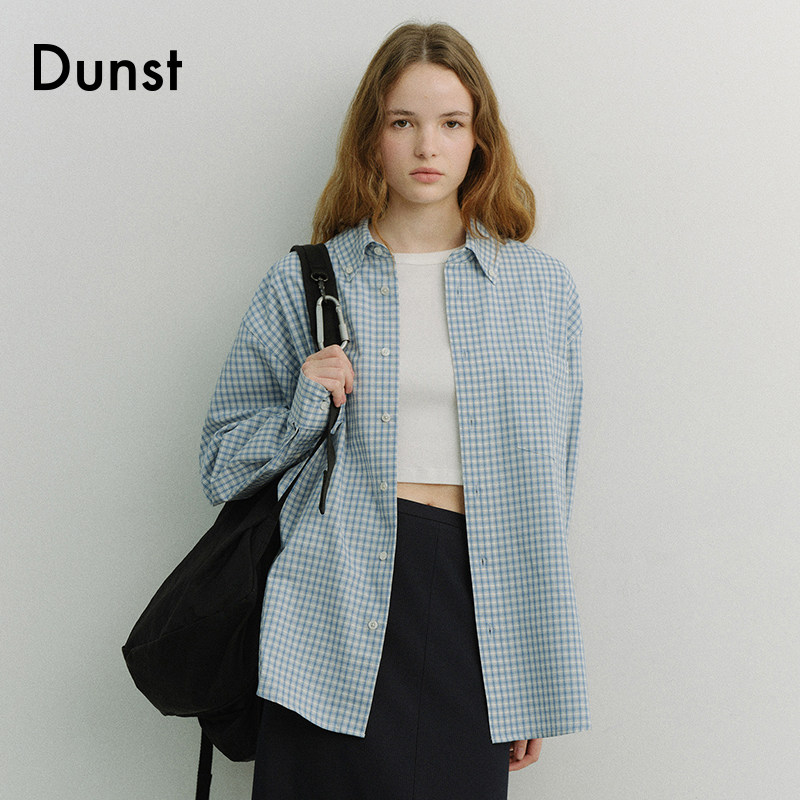 Dunst【嘟颖/白逸帆同款】2026春中性休闲宽松格纹衬衫UD