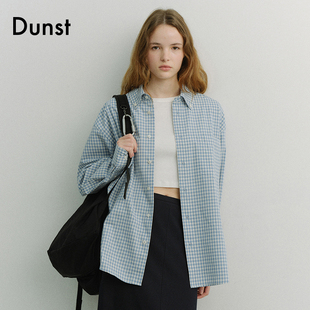 Dunst【嘟颖/白逸帆同款】2026春中性休闲宽松格纹衬衫UDSH6A115