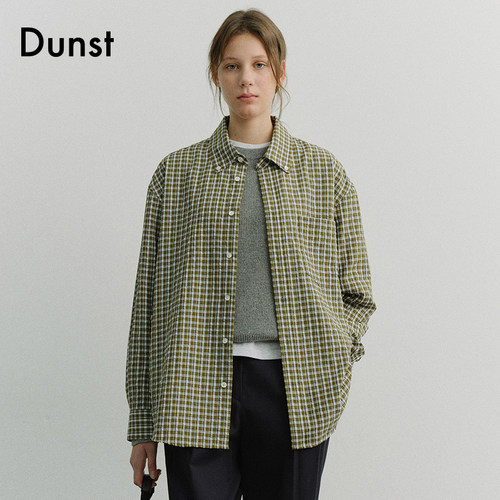 Dunst【嘟颖/白逸帆同款】2026春中性休闲宽松格纹衬衫UDSH6A115