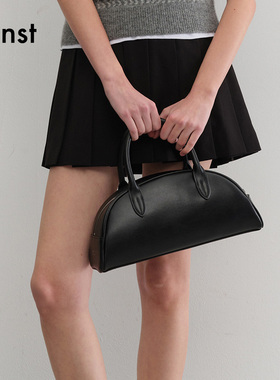 Dunst【白逸帆同款】2026春季新品女士天然牛皮保龄球包UDBA5F203