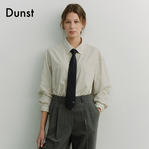 Dunst【嘟颖doyeong同款】2026春季中性微宽松条纹衬衫UDSH6A105